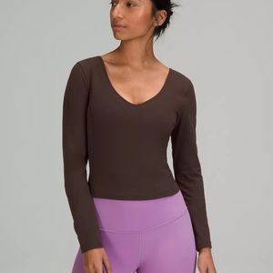 Lululemon align top long sleeve French press Size 6